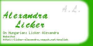 alexandra licker business card